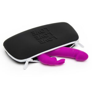 Happy Rabbit Love Storage Zip Bag Medium Black Etui Sextoy